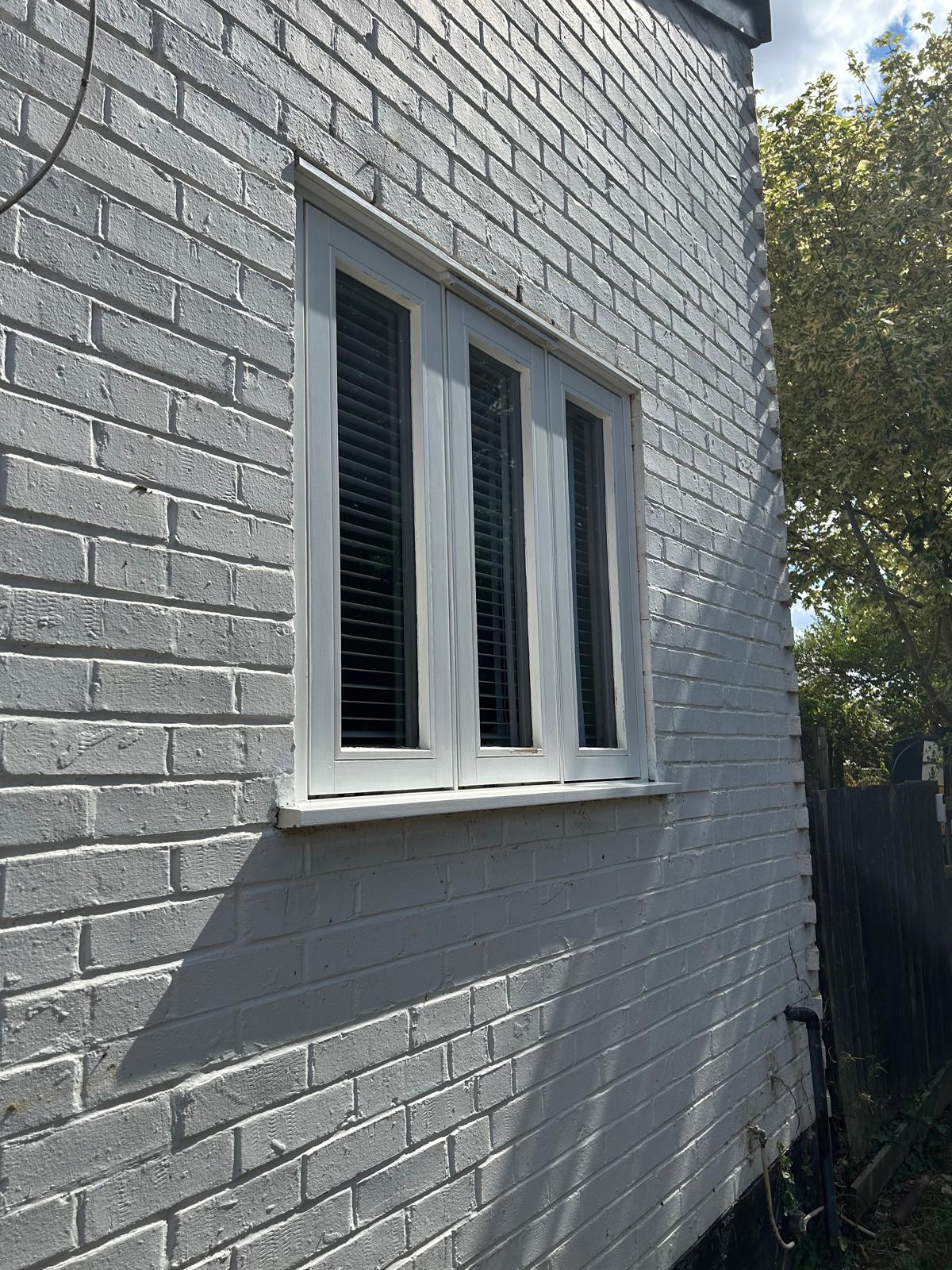 The same window after cleaning by hand